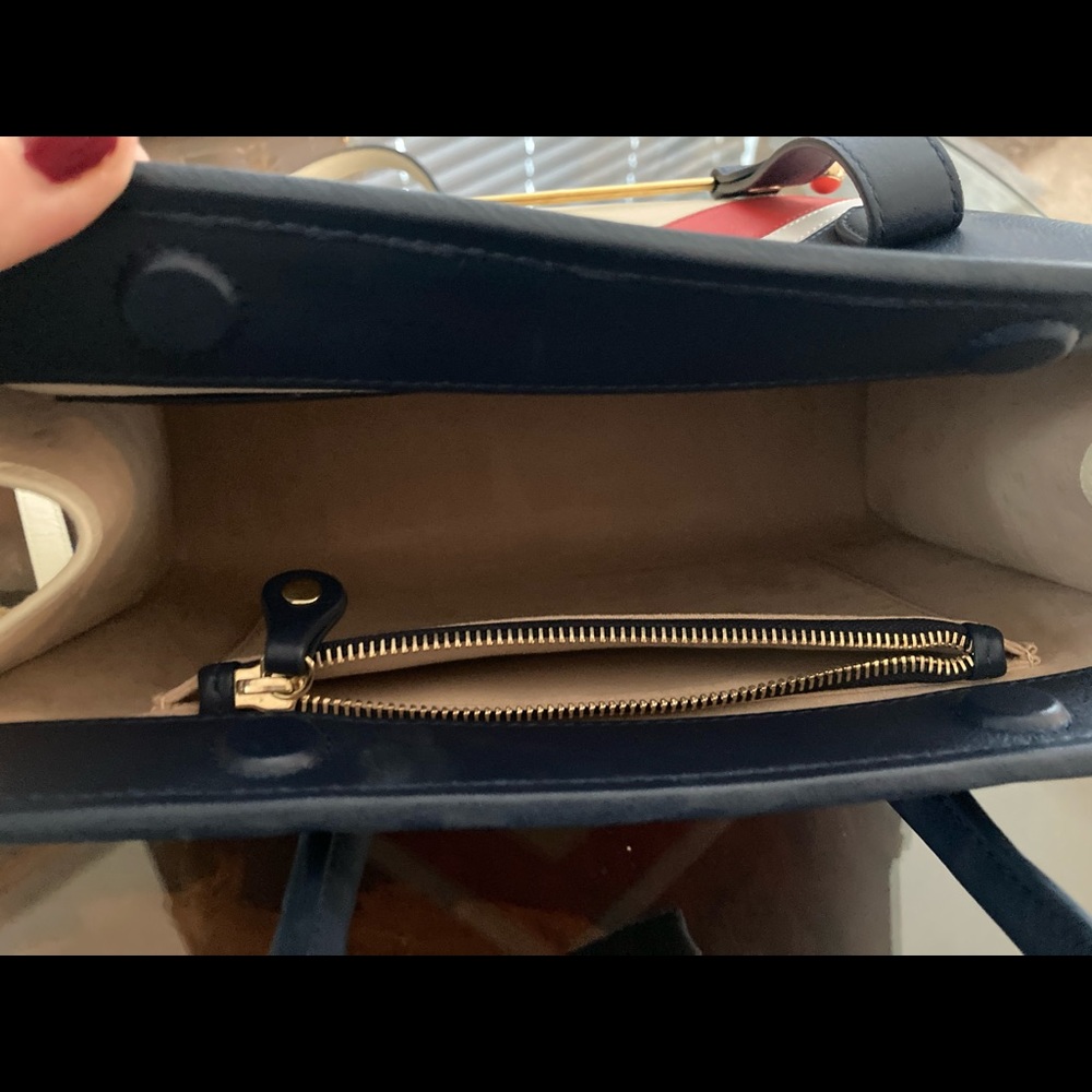 Strathberry Navy, Red, and White Tote Bag - Picture 9 of 16